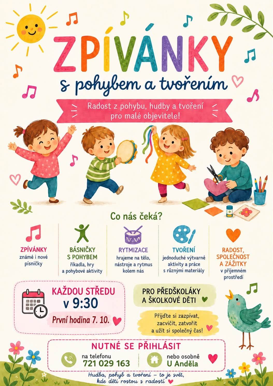 Zpívánky s pohybem a tvořením