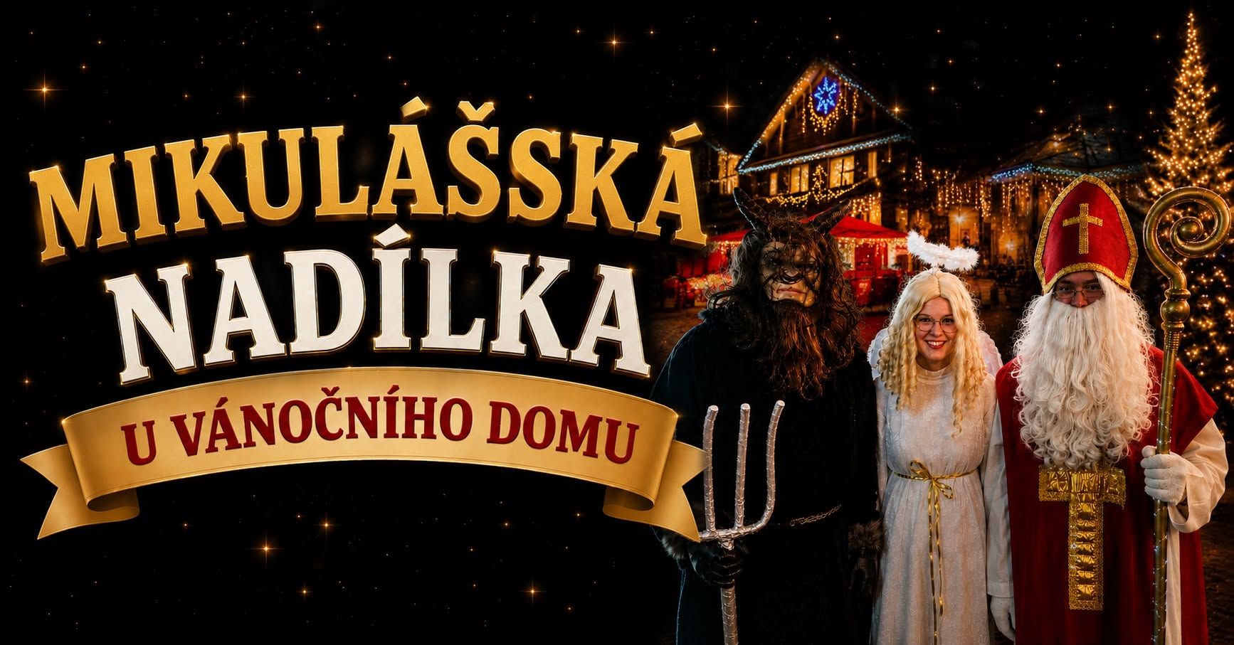 Mikulášská nadílka u Vánočního domu v Hylvátech