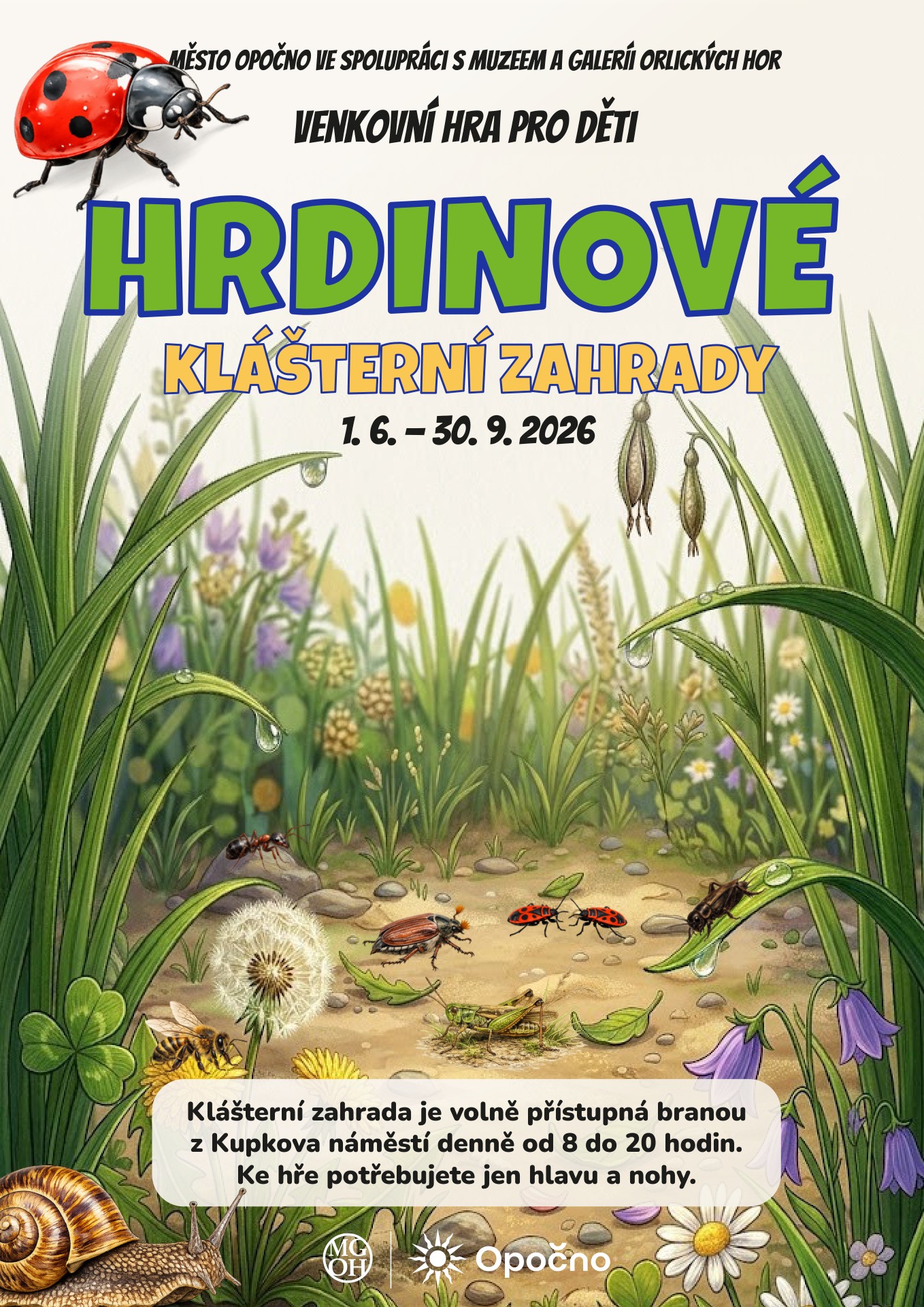 Venkovní hra pro děti: Hrdinové klášterní zahrady