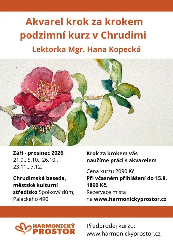 Akvarel krok za krokem • podzimní kurz v Chrudimi
