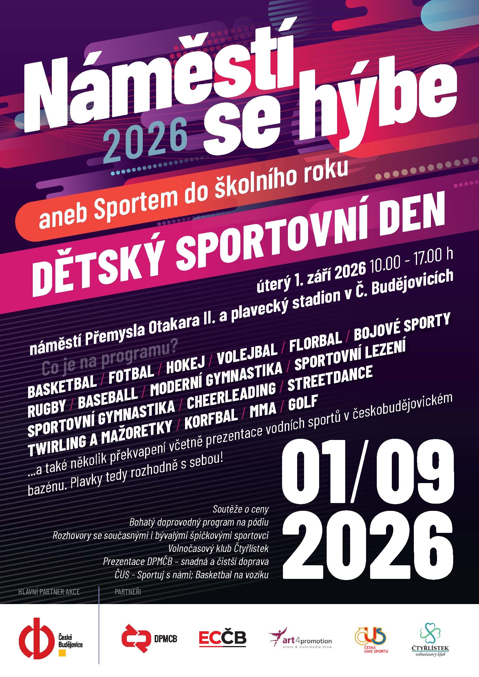 Náměstí se hýbe aneb Sportem do školního roku 2026