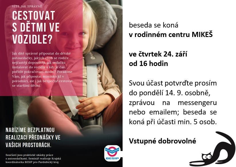 Beseda: Víte, jak správně cestovat s dětmi ve vozidle?