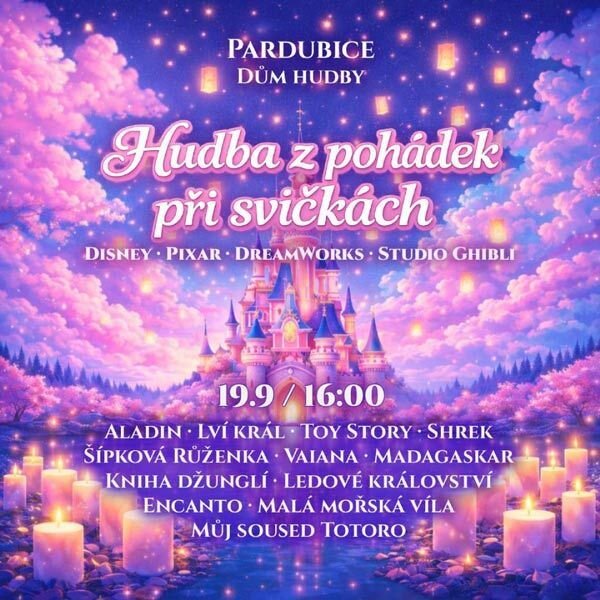 Hudba z pohádek při svíčkách