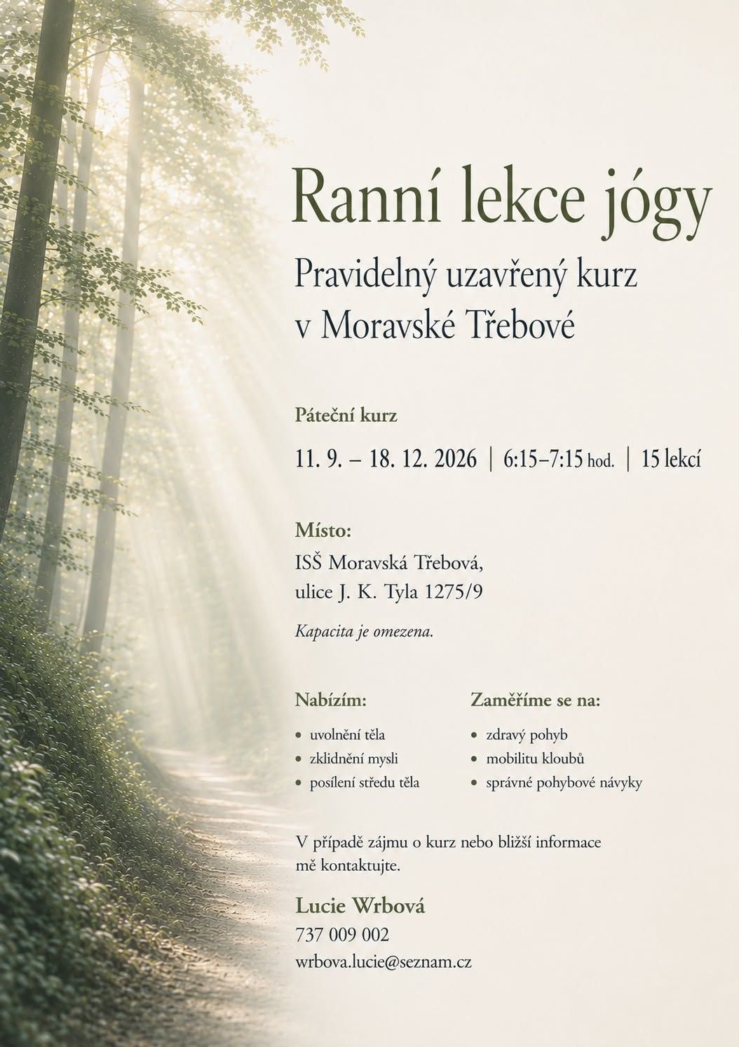 Ranní lekce jógy